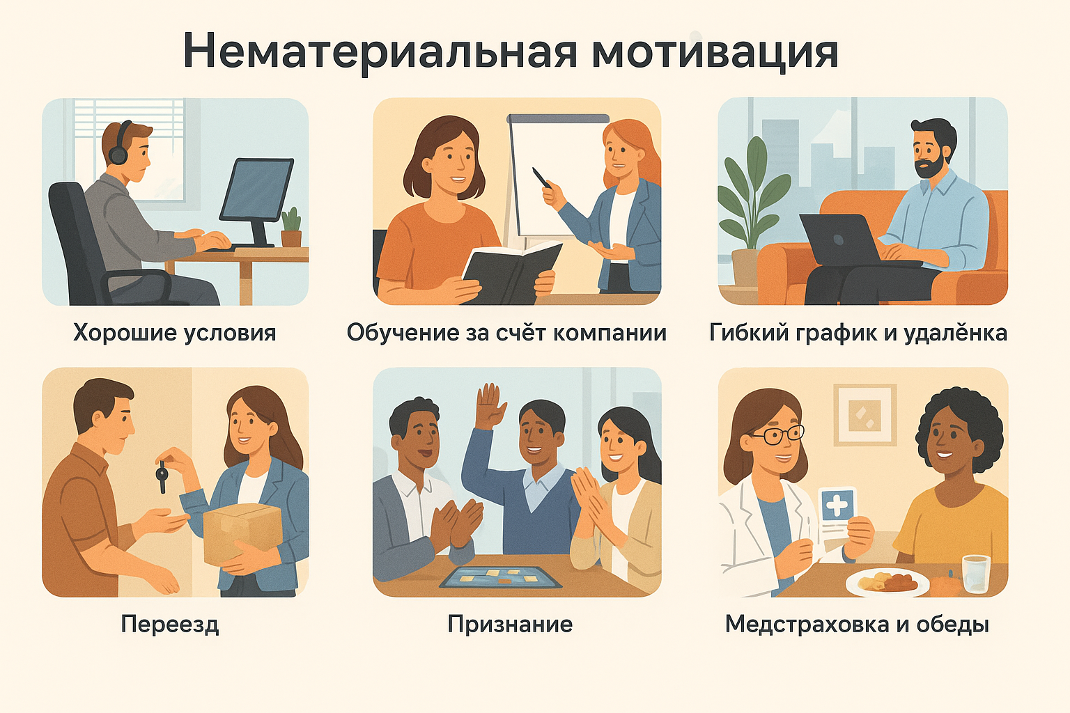 Это лишь часть списка нематериальной мативации